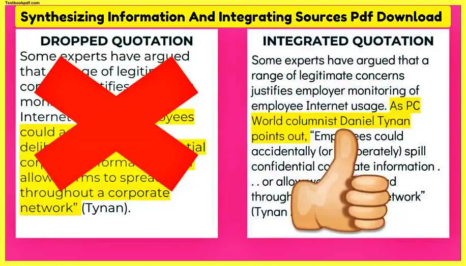 Synthesizing-Information-And-Integrating-Sources-Pdf-Download