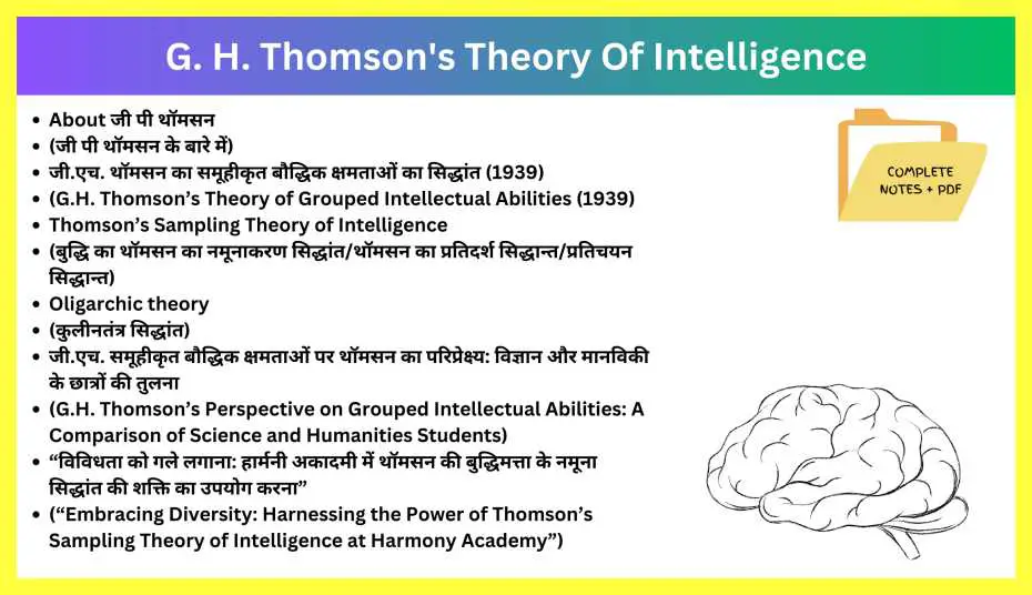 Thomson-Theory-Of-Intelligence-Notes-In-Hindi