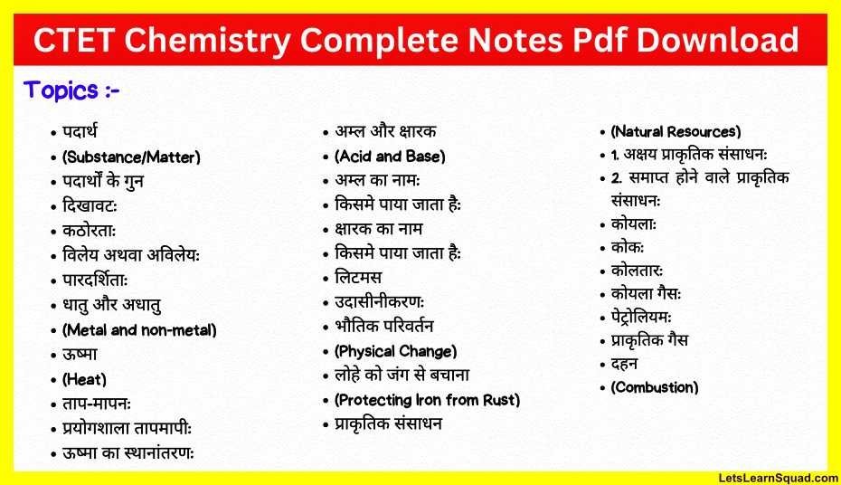 CTET Chemistry Complete Notes Pdf Download 3 CTET-Chemistry-Complete-Notes-Pdf-Download