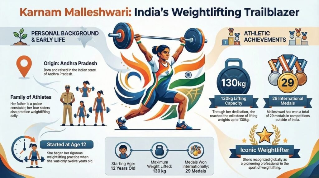 Karnam Malleswari Biography PDF and PPT Download